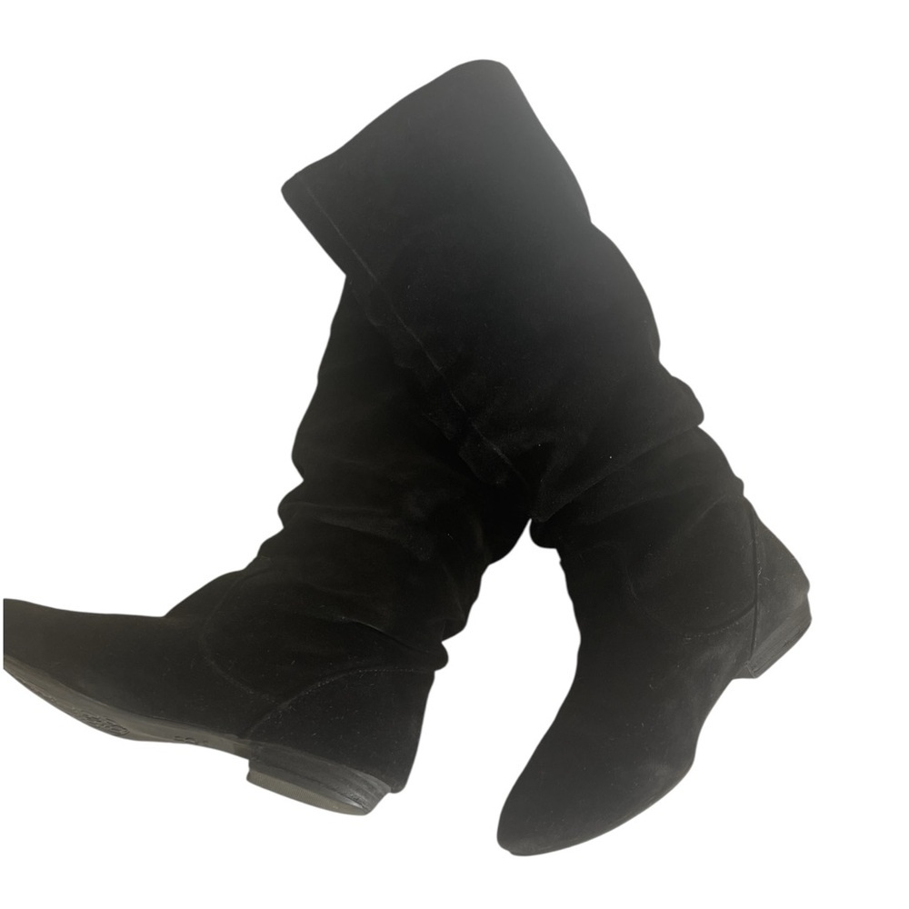 GIANNI BINI BLACK SUEDE BOHEMIAN FLAT HEEL BOOTS SZ 8.5M